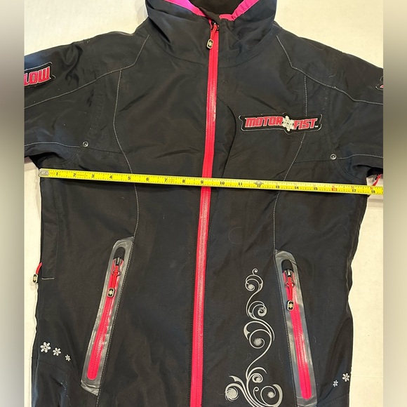 Motorfist Black and Pink Snowboard Snowmobile Ladies Outerwear Winter Jacket - Picture 9 of 12